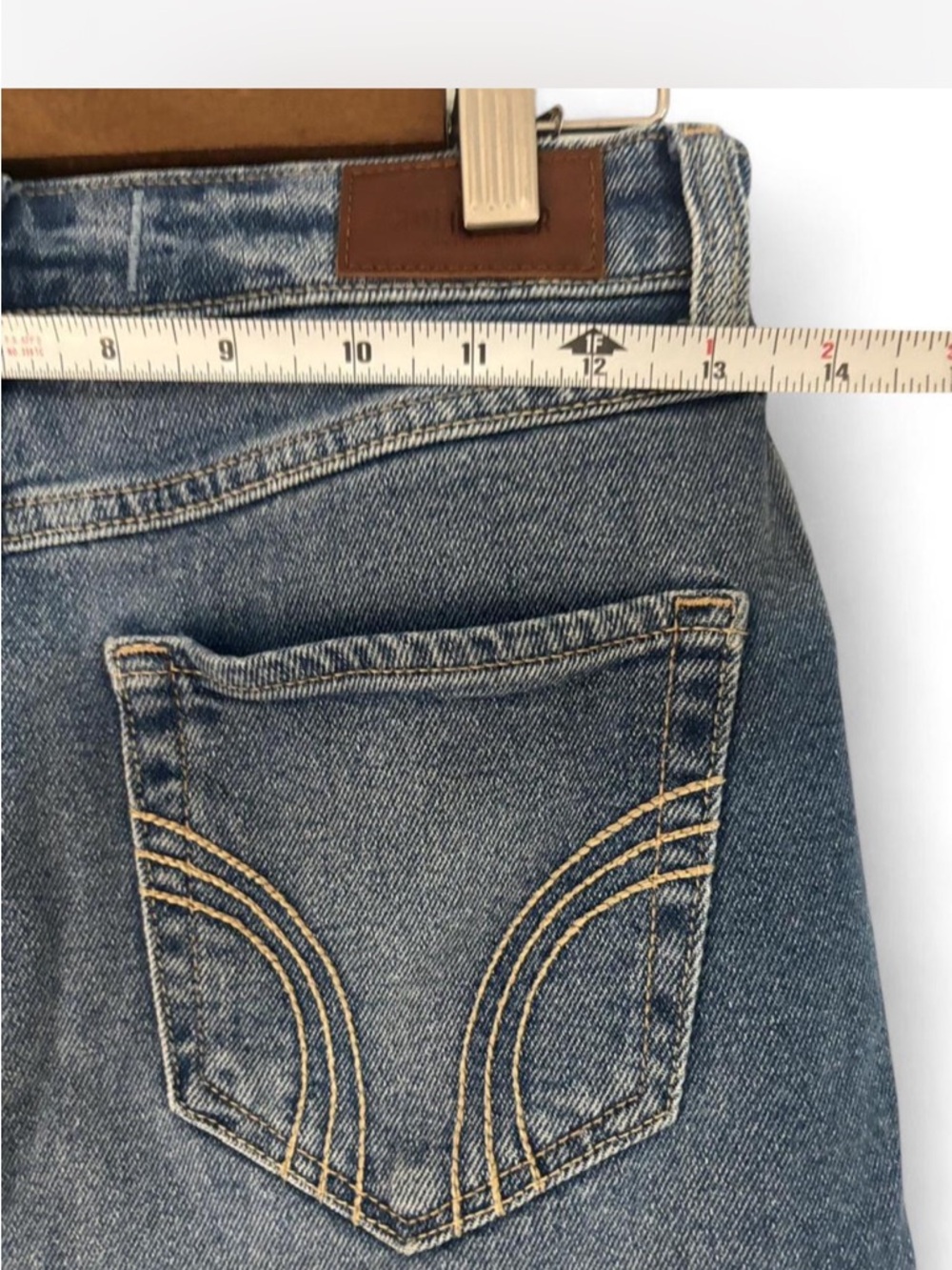 Y2K Hollister high rise distressed denim mini skirt - Picture 4 of 5